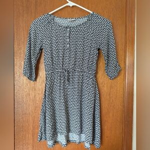 Crazy 8 Floral Dress Size 8 Black White Play Dress